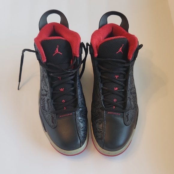 Jordan Other - Jordan Black and Red High-Top Sneakers